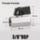 (image for) Oil line ball valve (tap), chromed brass, Female to female 3/8 BSP