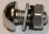 (image for) Bolt, domed + nut, (set screw), for mudguard stays