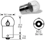 (image for) Bulb, indicator light, 6V, 10w,small glass BA15s