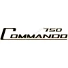 (image for) Decal, Norton Commando 750, reversed, black and gold, ea, vinyl