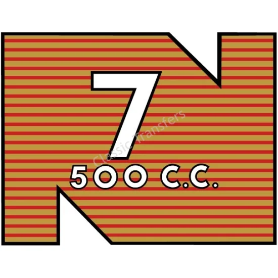(image for) Decal, Norton "7 500cc", mudguard decal waterslide