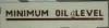 (image for) Decal, Minimum oil Level, black