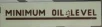 (image for) Decal, Minimum oil Level, black
