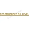 (image for) Decal, Recommended oil Level, gold, Norton c1959+