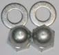 (image for) Nuts + washers, footrest pedal spindle, domed, Norton, set2