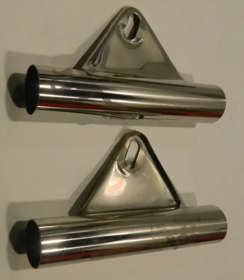 (image for) Headlight brackets, top fork covers, ss, Norton Commando (pr)