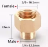 (image for) Fuel / oil tank adaptor 3/8 BSP female to 1/4 BSP male, brass, plain suit Norton oil tank 