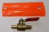 (image for) Oil line ball valve (tap) 5/16 inch tank, brass, red handle