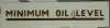 (image for) Decal, Minimum oil Level, black