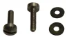 (image for) Screws, rounded cheese head 2BA x 3/4 stainless with rubber washer, pair