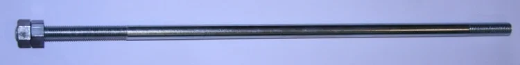 (image for) Steering damper shaft & nuts norton LRH (with spring)