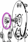 (image for) Distance piece, brake plate, Norton rear, rigids and sw arm, shaped