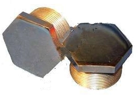 (image for) Top stanchion plugs, Norton SRH (pr) polished stainless steel