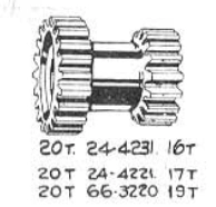 (image for) Gearbox mainshaft gear, BSA M20 M B series 24-4231