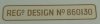 Decal, "Registered Design", Norton featherbed frame