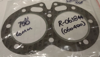 Gasket, cylinder head, Norton twin 750 no spigot Atlas and Commando, eyeletted
