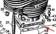 (image for) Gasket, cylinder base to crankcase, Norton side valve pre 1948