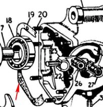 (image for) Gasket, gearbox inner cover, Norton laydown AU