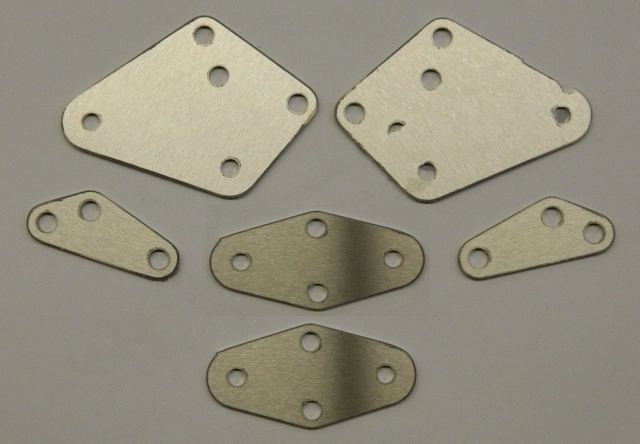 (image for) Exhaust, silencer, reverse cone mounting plates, Norton Commando