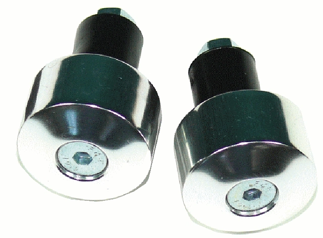 (image for) Bar ends, suit road bikes, silver, (pair)