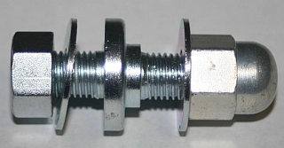 (image for) Bolt and Nuts, domed, Norton front guard to front stand (ass)