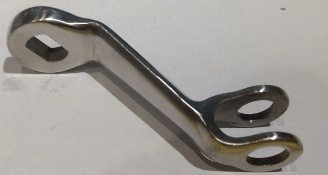 (image for) Lever, rear brake arm, Norton 1957+ Original Refurbished, points down