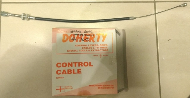 (image for) Cable, brake, BSA A10 underslung, rear, Doherty