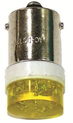 (image for) Bulb, Indicator / parking , LED 12v Amber BA15S -ve +ve (set4)