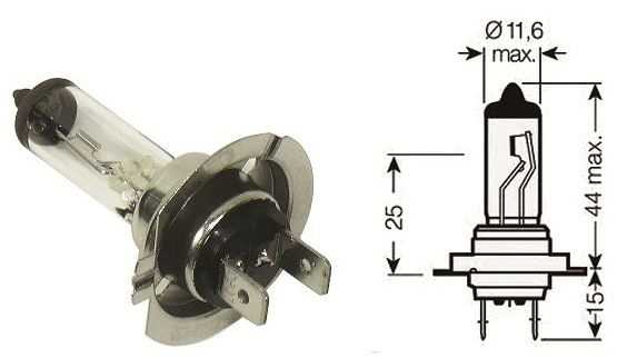 (image for) Bulb, Headlight, Px29d, 12v 55w H7, Halogen