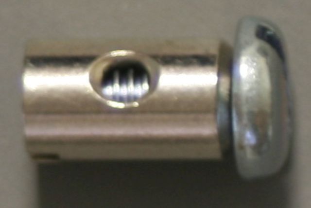 Nipple, cable, solderless, 1/4 inch 6mm barrel