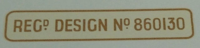 (image for) Decal, "Registered Design", Norton featherbed frame