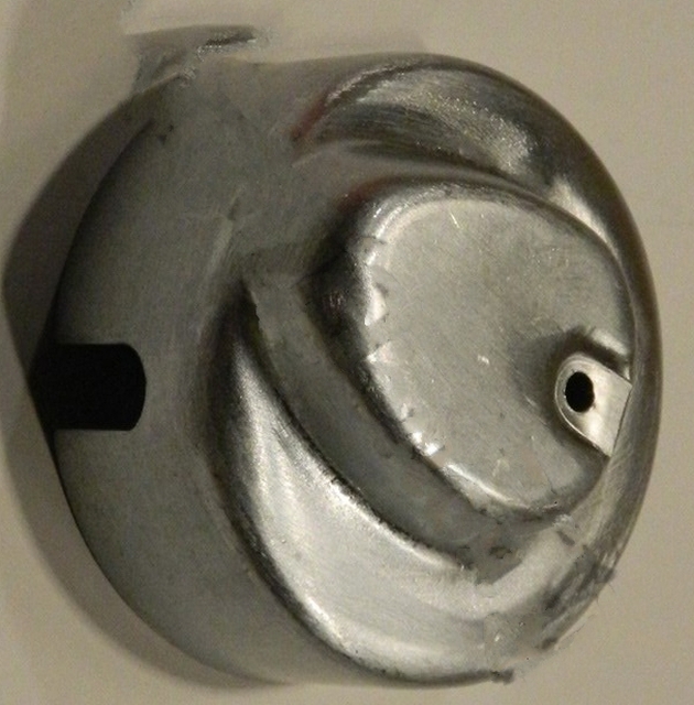 Generator cover, pressed steel cap, 1955, Lucas 200920 UK