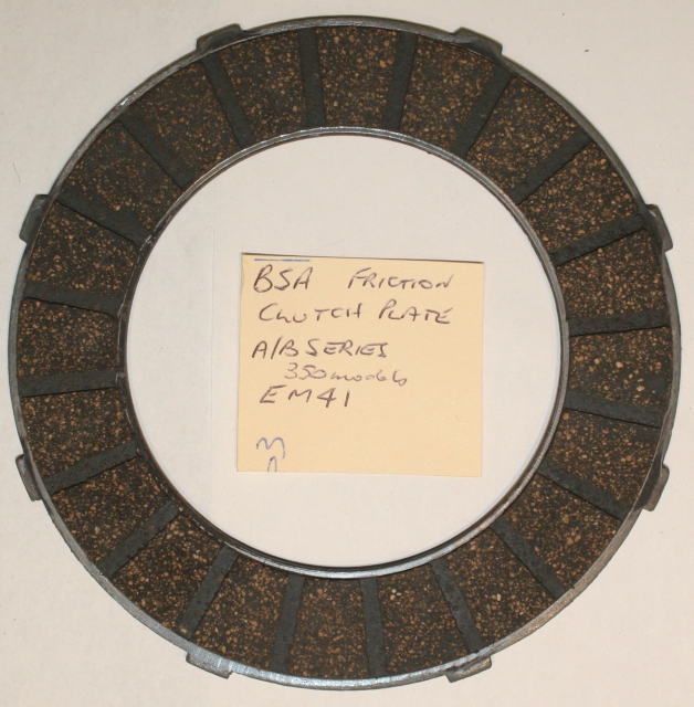 Clutch plate, friction, BSA A and B series (smaller)