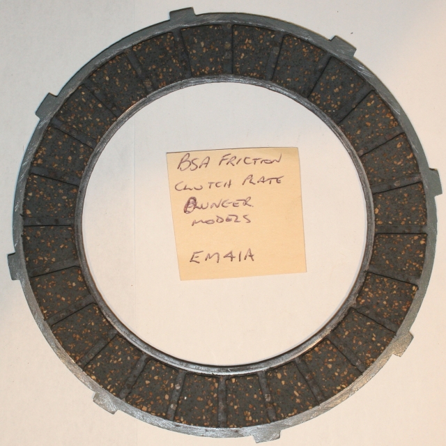 Clutch plate, friction, BSA plunger models, 6 spring (larger)