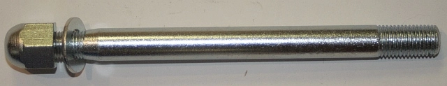 (image for) Footrest spindle & nut set, for serrated hanger, Norton pedals