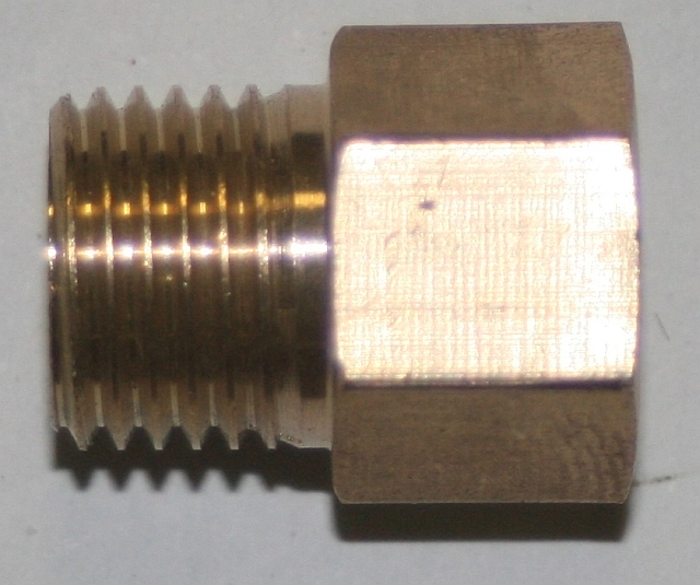 (image for) Fuel pipe adaptor 1/4 BSP male to 1/4 female BSP