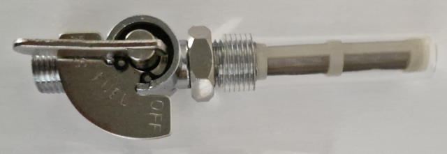 (image for) Tap, petrol, flat lever arm style, back plate, 1/4in BSP, main
