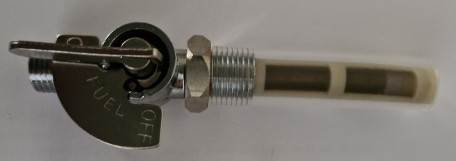 (image for) Tap, petrol, flat lever arm style, back plate, 1/4in BSP, reserve