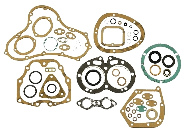 (image for) Gasket set, Norton twin 750 Atlas full, 750 Commando eyelet flat head gasket set