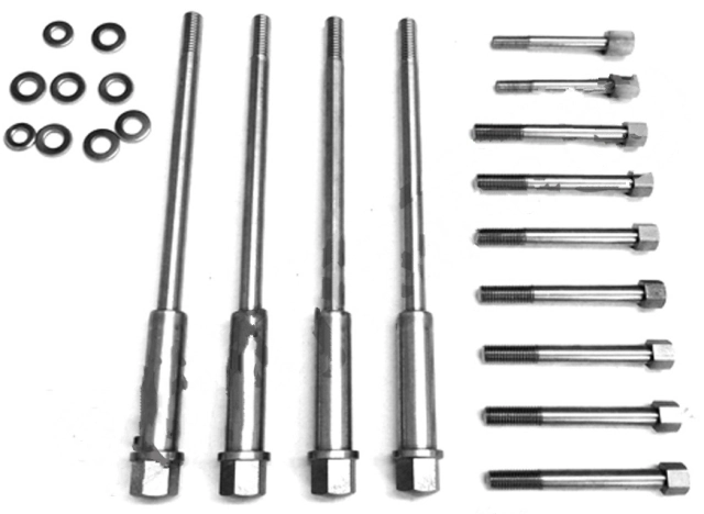 (image for) Head, barrel, crankcase stud set, Norton OHV alloy head
