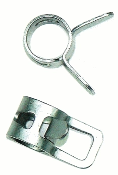 (image for) Fuel pipe hose clip, 8mm dia (pr)