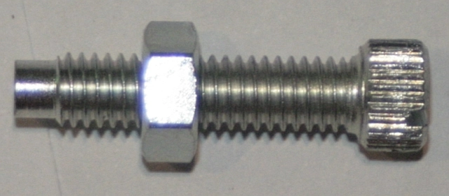 (image for) Amal, throttle stop screw + locknut, pre-monobloc