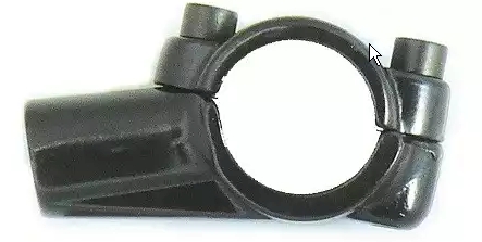 Mirror mount, black, two piece, 10mm thread, ea