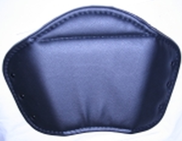 Saddle cover, pillion, with mounting tabs, marked underneath