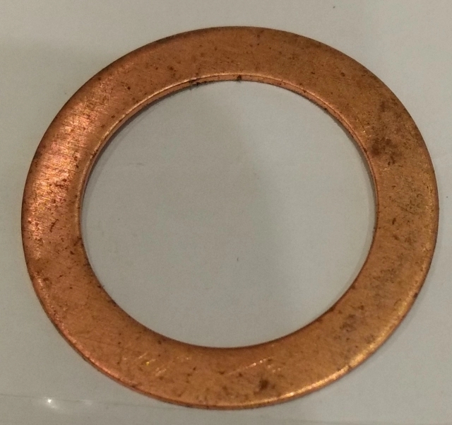 Washer, copper, 1/4 x 1/2 x 5/128 - Click Image to Close