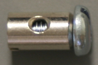 Nipple, cable, solderless, 1/4 inch 6mm barrel