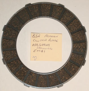 Clutch plate, friction, BSA A and B series (smaller)