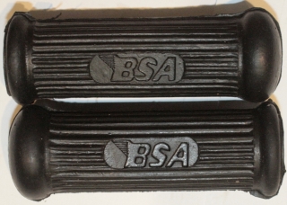 Footrest rubber, BSA, sq hole, scripted, (one)