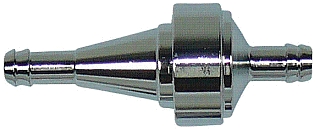 Fuel filter, in line, alloy cone,1/4
