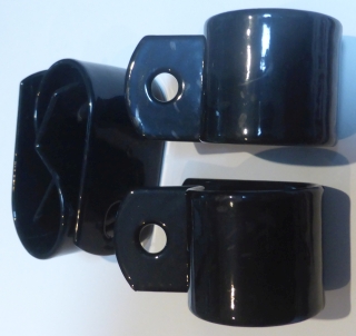 Grab rail P clamps, black, Norton Commando (set4)